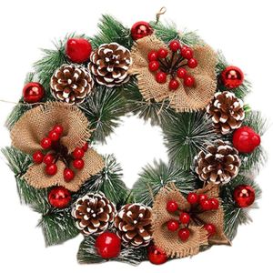 Kerst Handgemaakte Krans Rotan Hanger Krans Voor Winkelcentrum Kerstboom Ornament # Co