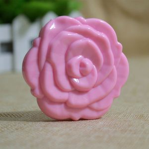 Mini Vintage Retro Rose Bloemvorm 3D Stereo Dubbelzijdig Cosmetische Make-Up Compacte Spiegel 4 Kleuren Kiezen