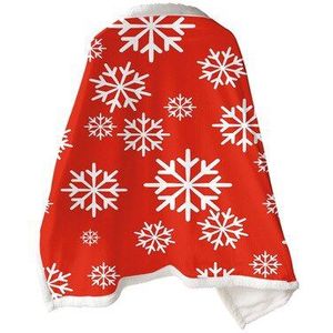 Kerst Gedrukt Vrouwen Poncho Dubbele Deken Mantel Luie Deken Multifunctionele Magic Gooi Deken Air Condirioning Dikke Sjaal