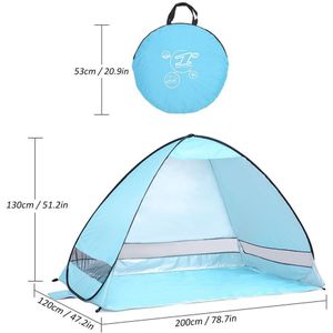 Outdoor Tent Instant Pop Up Strand Tent Kamperen Mat Lichtgewicht Uv Bescherming Zon Onderdak Tent Zonnescherm Luifel Anti Uv Onderdak