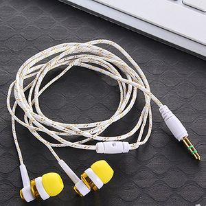 Stereo In-Ear 3.5Mm Koptelefoon Oordopjes Met Microfoon Zwart Wit Ingebouwde Microfoon Dubbele Oortelefoon