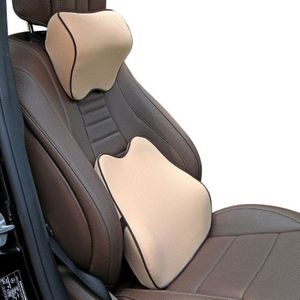 2 Stks/set Auto Seat Hoofd Hals Rest Massage Auto Kussen Kussen Hoofd Ondersteuning Protector Auto Seat Memory Katoen Accessoires