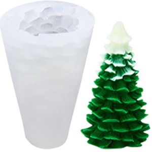 Zachte Vaatwasmachinebestendig Herbruikbare Kaars Maken 3D Kerstboom Bakken Diy Zelfgemaakte Makkelijk Schoon Hittebestendige Siliconen Mal