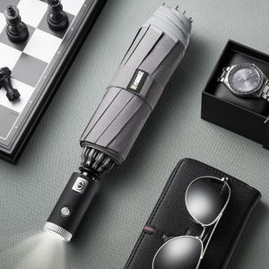 Volautomatische Vrouwen Paraplu Winddicht Grote Regen Anti Uv Paraplu Led Luxe Parasol Lamp Paraguas Paraplu Regen Man QBA60YS