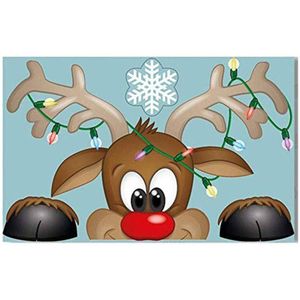 Santa Elanden Kerst Pvc Statische Sticker Verfraaien Thuis Windows Grote Vlok Muursticker Jaar Party Glas Jurk Up Sieraden
