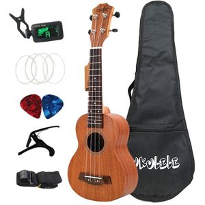 21 Inch Ukelele Sopraan Sapele 15 Frets Mini Hawaii Volledige Kits Ukulele Gitaar Voor Beginner Kids