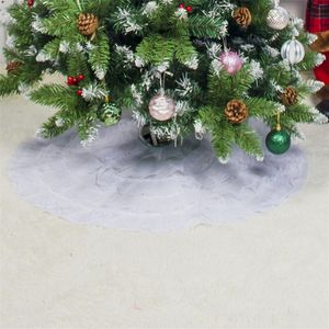 Kerstversiering Stof Kant Kerstboom Rok Geplooide Boom Rok Feestelijke Party Decor 80cm Rood Groen