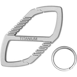 Titanium Karabijnhaak Ultralight Titanium Legering Sleutelhanger Karabijnhaak Quick-Release Sleutelhouder Met Key Ring Titanium Karabijnhaak