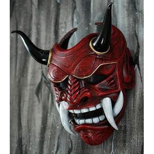 Gamporl Japan Prajna Masker Enge Fangs Demon Latex Masker Japanse Boeddhisme Hannya Maskerade Helm Masker Cosplay Props Accessoires
