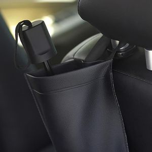 Universele Synthetische Lederen Textuur Car Seat Terug Opgehangen Paraplu Opbergtas Houder Voor Lange En Korte Paraplu