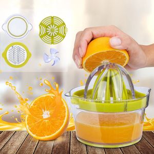 4 In 1 Handmatige Juicer Multifunctionele Citruspers Oranje Citrus Juicer Met-In Maatbeker Groente Fruit Juicer-35