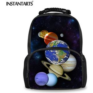 Instantarts Universe Space Galaxy Voelde Rugzak Voor Mannen 3D Effen Patroon Mannelijke Schooltas Teeneger Jongens Reizen Laptop Rugzakken