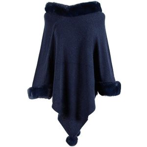 Haarbal Mantel trui vrouwen mode poncho en capes Solid winter kleding vrouwen meisjes truien