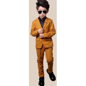 Jongens pakken voor bruiloften Kids Prom Suits Geel Wedding Suits Kids tuexdo Grote Kinderkleding Set Jongen Formele Classic Kostuum