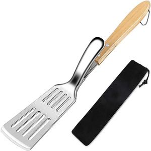 2 In 1 Barbecue Tang, Multifunctionele Ingelaste Barbecue Tool Met Houten Handvat, gebruikt Voor Keuken Koken En Barbecue