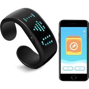 Smart Bluetooth Led Lichtgevende Armband Horloge App Aangesloten Op Mobiele Telefoon