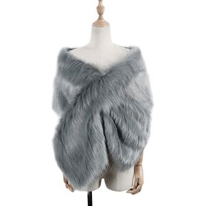 Vrouwen Deluxe Faux Fur Sjaal Vintage Schouder Wrap Stole Warme Sjaal Voor Avondjurk 1920 S Flapper Cover Up winter Cape