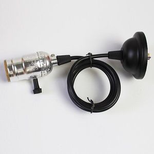 Aluminium Vintage Lampvoet E27 110 V/220 V Lamphouder Hanglamp Met Schakelaar/Geen SwitchScrew Socket 3 kleuren Bed Kamer lampen