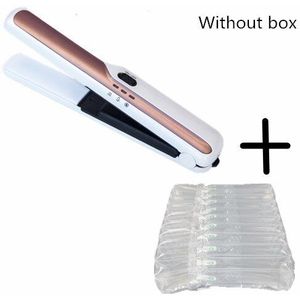 Draadloze Stijltang Flat Iron Mini Usb Oplaadbare Haar Ijzer Rechttrekken Keramische Draadloze Hair Straightening Tool