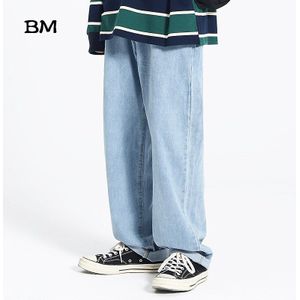 Streetwear Oversized Blauwe Jeans Mannen Koreaanse Kleding Hip Hop Mode Rechte Jeans Baggy Cargo Jeans Losse Broek