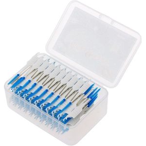 20-200Pcs Dubbele Dental Floss Hygiënische Tandheelkundige Siliconen Rager Tandenstoker