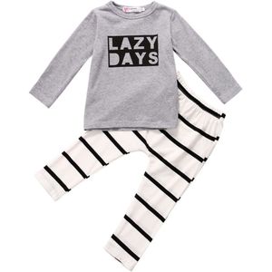 Pasgeboren Baby Jongens Kleding Tops t-shirt + Broek Leggings 2 stks Outfits Set 0-24 M