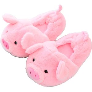 Millffy Grote Maat Pluche Comfort Code Paar Pack Hak Roze Varken Slippers Ins Stijl Leuk Varken Katoen Slippers Paar Thuis schoenen