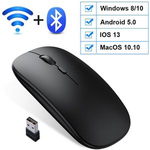 Draadloze Muis Bluetooth Muis Computer Usb Muis Gamer Ergonomisch Stille Mause Oplaadbare Muizen Wireless Optical Voor Pc Laptop