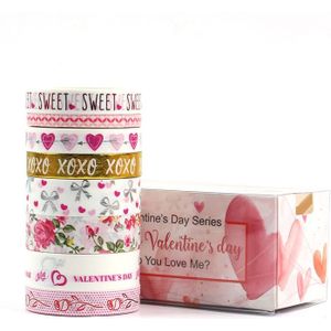 Roze Valentine washi tape set folie Plakband DIY decoratieve Tape valentijn cadeau voor lieve meisjes