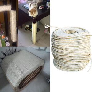 3M Sisal Touw Voor Katten Krabpaal Speelgoed Maken Diy Bureau Voet Kruk Stoel Benen Binding Touw Materiaal Voor kat Scherpen Klauw