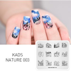KADS Natuur Geometrie ZOO Nail Printer Nail Art Stamping Plates Manicure poolse Stempelen Template Image Plates
