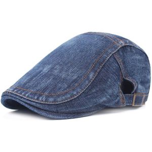 Gewassen Blauwe Denim Cap Vrouwen Wilde Baret Mode Eenvoudige Outdoor Zonnehoed Mannen Zonnebrandcrème Retro Baret hoeden