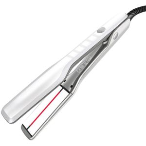 Haar Stoom Stijltang Infrarood Haar Kam Steil Stoom Anion Functie Wit Eu Plug