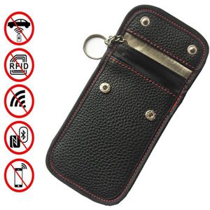 RFID Afstandsbediening Autosleutel Portemonnee Pu Leer Sleutelhouder Case Sleutelhanger Purse Bag Anti Rfid Blocking Key Protector