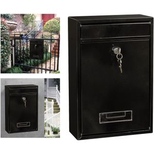 Mailbox Muur Gemonteerde Anti-Roest Post Mail Regendicht Afsluitbare Mail Box 2 Sleutels Gate Decoratieve Suggestie Doos