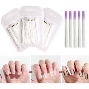 10/20/50Pcs Fiberglass Nail Extension Glas Fibernails Fiber Nail Zijde Extension Set False Nail Acryl Tips nail Forms Salon