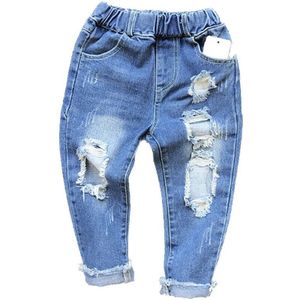 Jongens Meisjes Gat Jeans Broek 1-6yrs Kids Broek Lente Mode Kinderen Denim Broek Casual Gescheurde Jeans