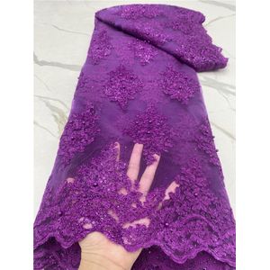 Pgc Afrikaanse Veters Stof Tulle Lace Groen Nigeriaanse Geborduurde Bruids Kant Stof Voor Bruiloft Naaien YA4524B-8