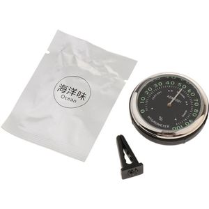 Mini Auto Auto Digitale Klok Thermometer Vochtmeter 4 Cm Auto-interieur Dashboard Decoratie Ornament Klok Zwart