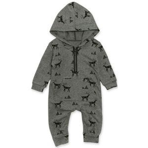 Pasgeboren Peuter Baby Boy Kleding Herten Hooded Romper Lange Mouwen Hooded Jumpsuit Outfits