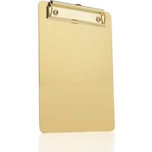 (ET) ERAL Reiziger eenvoud klembord. Rvs galvaniseren golden. A5 ang B5 Size. Student briefpapier op werken op li