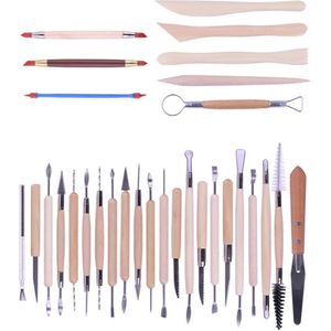 DIY Art Ambachten Klei Aardewerk Tool set Ambachten Clay Sculpting Tool kit Aardewerk & Keramiek Houten Handvat Boetseerklei Gereedschap