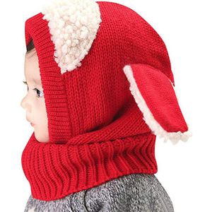 Emmababy 6-36M Pasgeboren Kids Baby Jongen Meisje Bont Pom Hoed Winter Warm Knit Bobble Beanie cap Sjaal