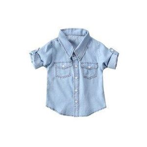 Baby Peuter Unisex Kids Gentleman Denim Shirt Kleding Blouses