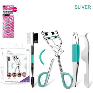Wimperkruller Set, 5 In 1 Wimperkruller Kit Met Wenkbrauw Borstel Kam, Wenkbrauw En Wimper Verlenging Pincet