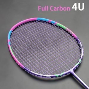 Licht Gewicht 4U G5 100% Carbon Fiber Strung Badminton Rackets Met Zakken Professionele Racket Snelheid Padel Racket Sport