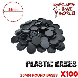 25mm Ronde Plastic bases voor gaming miniaturen en tafel games 100pcs
