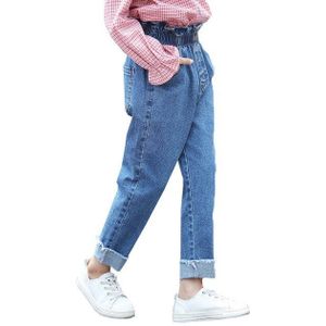 4-11 jaar Grote Meisjes Jeans Casual Koreaanse Elastische Taille Denim Broek Herfst Kinderen Harembroek Jeans voor Meisjes