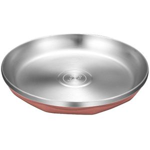 304 Roestvrij Stalen Platen Westerse Multifunctionele Steak Ronde Lade Nordic Servies Plaat Dessert Salade Snack Servies Plaat