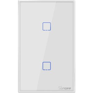 Itead Sonoff T2 T3 Ons Tx Smart Wifi Muur Touch Schakelaar Met Grens Smart Home Wifi Lichtschakelaar 1/2/3 Gang Rf 433Mhz Afstandsbediening